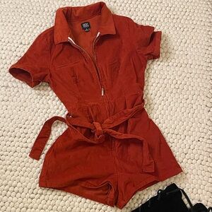 BDG Rust Corduroy Jumpsuit